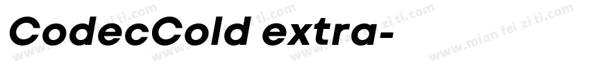 CodecCold extra字体转换